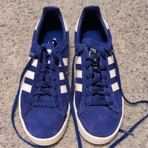 Adidas Campus Women's Royal Blue and White Sneakers